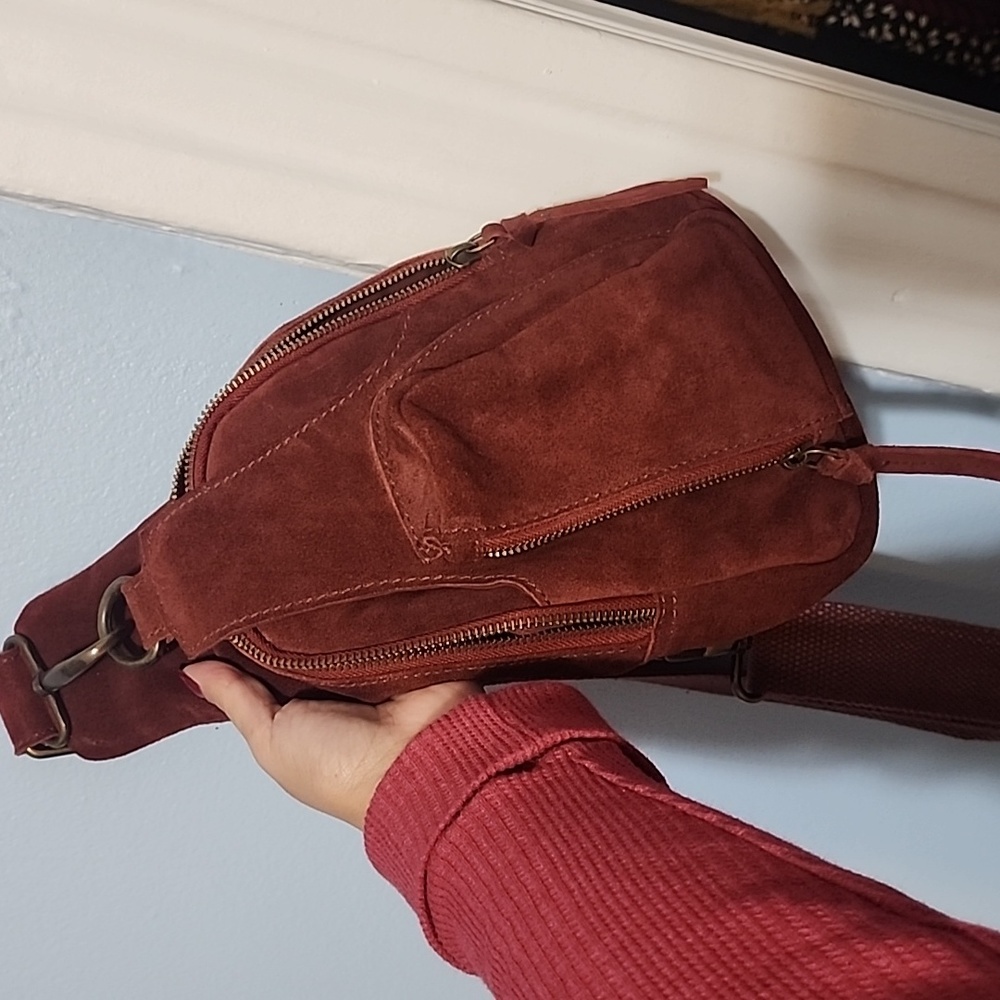 Free People crimson hudson sling bag